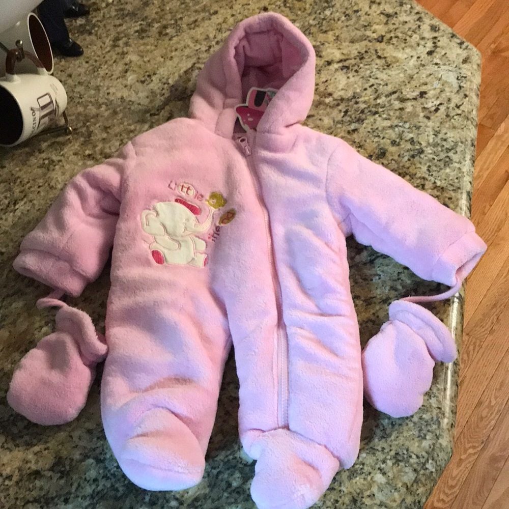 Baby girls 3-6 month one piece winter coat NEW